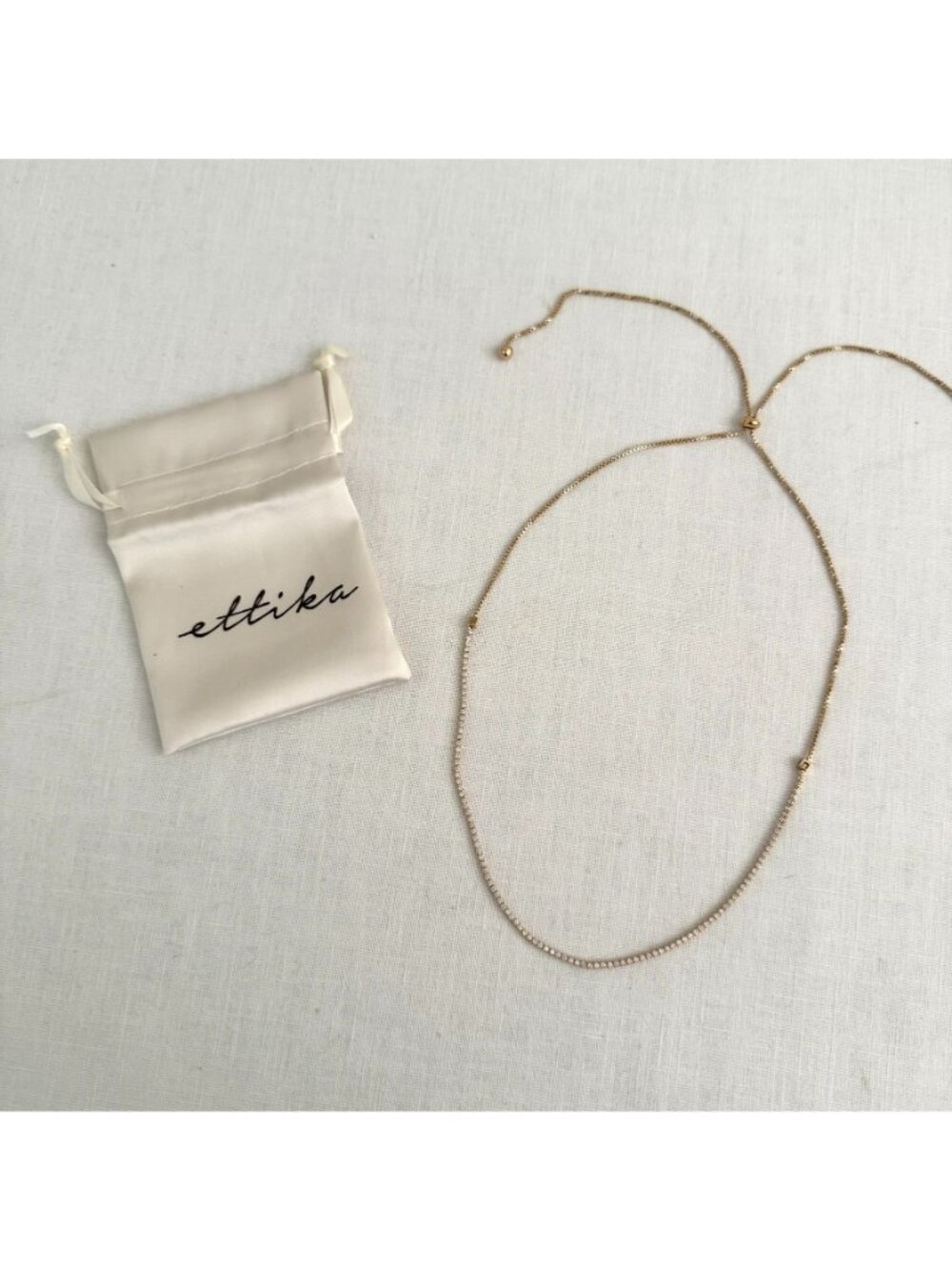 Ettika Adjustable Box Chain Choker Necklace Gold Tone 18k Plated Brass